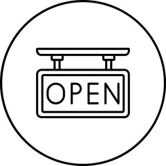 Canvas Print - Open Tag Icon