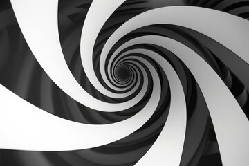 Wall Mural - Black And White Spiral. 