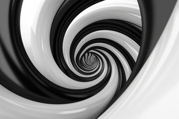 Wall Mural - Black and white spiral.