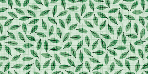 Poster - Minimalistic vector background of leaves, seamless pattern, banner	