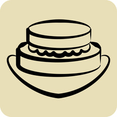 Icon Patty. related to Argentina symbol. hand drawn style. simple design editable. simple illustration