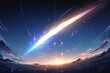 Das Pulsieren des Universums in einer sternenklaren Nacht: Eine animierte, fantastische Himmelsleinwand, beleuchtet von einer glitzernden Sternschnuppe 13