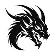 © vectorcyan - angry dragon head tattoo illustration, angry dragon head vector illustration, angry dragon head mascot logo illustration