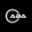 ABA letter logo design in illustration. Vector logo, calligraphy designs for logo, Poster, Invitation, etc.