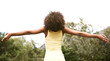 © Mapodile M/peopleimages.com - Happy, open arms and back of woman in park for freedom, adventure and relax in nature. Joy, excited and person with happiness, positive attitude and fun outdoors for holiday, vacation and weekend