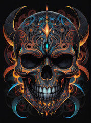 Wall Mural - Vivid Tattoo Skull 