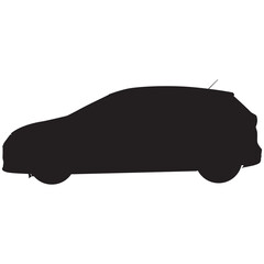 Wall Mural - A silhouette of a hybrid automobile