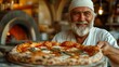 Artisan pizza, wood-fired oven, lively Italian pizzeria scene
