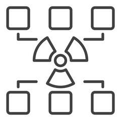 Sticker - Nuclear Energy vector Radiation outline icon or symbol