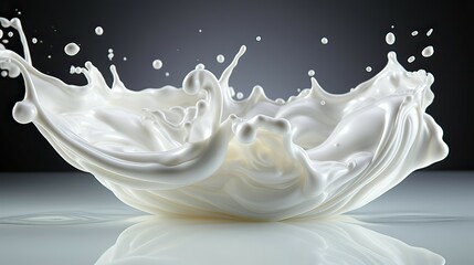 Poster - Milk splash isolated on black