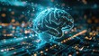 Digital Brain Abstract Intelligence in Futuristic Design