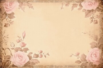 Poster - Vintage background with roses