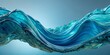 Blue Aqua Teal Abstract Background Ocean Wave Texture: Web Banner Graphic Resource, 3D Render