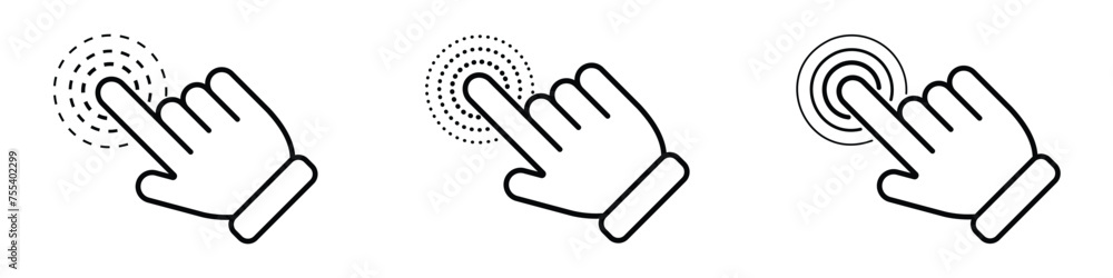 mouse cursor click and loading icon for computer, mobile app, animation ...