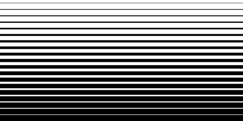 Half tone line pattern. Faded halftone black lines. Fading gradient background. Horizontal abstract geometric texture with parallel stripes. Gradient pattern. Vector illustration on white background.