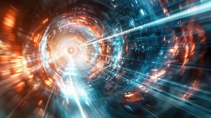 Wall Mural - background of time travel concept, a portal to any point in time. science fiction.