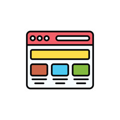 Web Development icon design with white background stock illustration