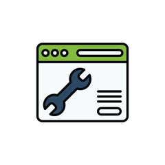 Web Development icon design with white background stock illustration