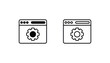 Configuration icon design with white background stock illustration
