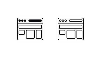 Web Design icon design with white background stock illustration