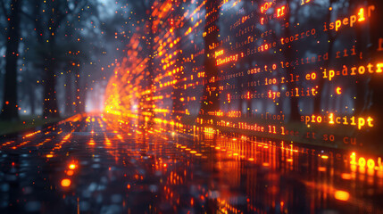 Abstract technology background program code of software developer and computer script