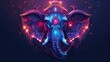 Digital art of Lord Ganesha with a neon glow, combining traditional iconography with a futuristic cyberpunk aesthetic.
Generative ai