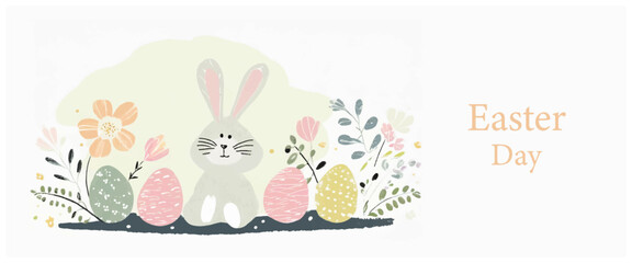 Wall Mural - Happy Easter background for poster, cover or postcard	