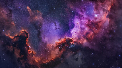 Wall Mural - Space nebula cosmic supernova galaxy star bright colorful astronomy illustration background