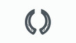 Horseshoe icon Graphic symbol web design logo.