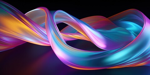 Wall Mural - Colorful Ribbon in Neon Colors