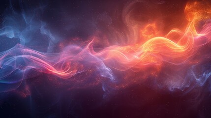 Aufkleber - An infrared wind wave light effect on a dark background. Modern illustration.