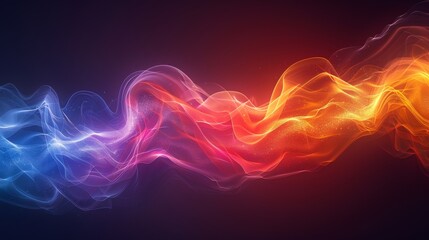 Aufkleber - Infrared wind waves on a dark background. Modern illustration.