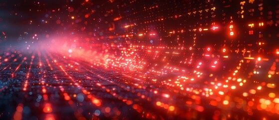 Poster - Concepts related to digital transformation. System engineering. Binary code. Programming.