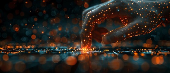 Fototapete - Digital chatbot for providing access to data and information via online networks, robot applications and global connections, AI, artificial intelligence, and technology.