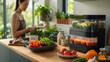 Smart kitchen appliances that suggest recipes based on health goals and available ingredients.