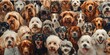 Canine Assembly: A Tapestry of Various Dog Breeds and Expressions - Generative AI