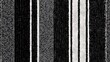 Textured black and white vertical stripes with distressed details for a grunge abstract pattern.