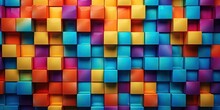 Colorful Blocks Wall Background