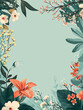 Spring Floral Frame Vector Illustration, Svg Clipart