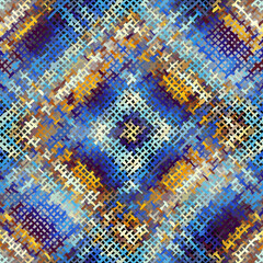 Fototapete - Seamless rough canvas texture. Vector illustration