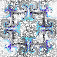 Fototapete - Vector seamless mosaic tile pattern. Ceramic tiles background. Vector image.