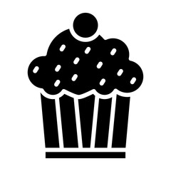 Canvas Print - Cupcake glyph icon