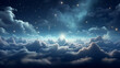 blue sky and clouds night  wallpaper