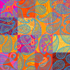 Fototapete - Imitation of a patchwork