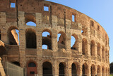 Fototapeta Sawanna - Close up view of The Colosseum exterior Wall in Rome, Italy
