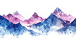 Eisberge Berge Wasserfarben Outdoor Natur Landschaft Alpen Vektor