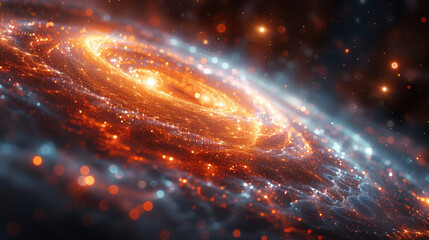 Wall Mural - spiral galaxy brilliance in space