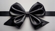 © EvhKorn - black silk ribbon bow on white background