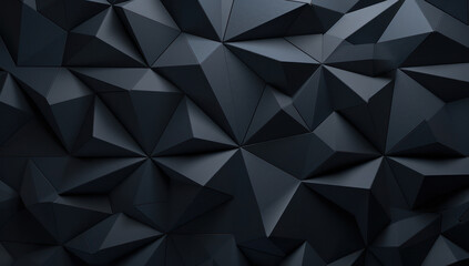 Wall Mural - Abstract Geometric Triangle Shape on Futuristic Black Background - Modern Graphic Illustration of Digital Art