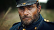 Portrait of an American Civil War soldier. (AI generated) 